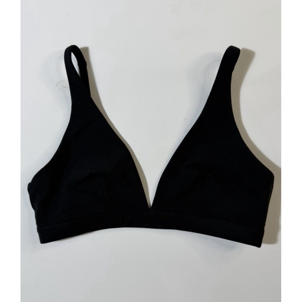 SOLD OUT NWOT $50 Darc Sport SHE Black Sports Bra sz L Large WOLVES Gym Pilates